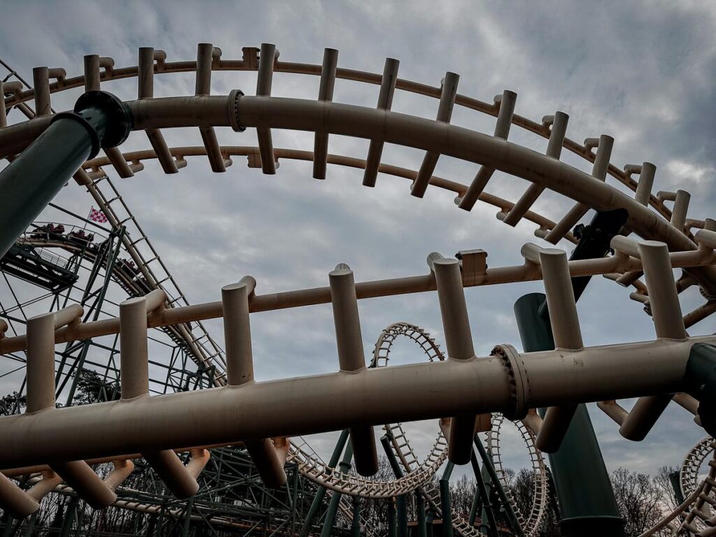 Thrilling Python Rollercoaster at Efteling Theme Park