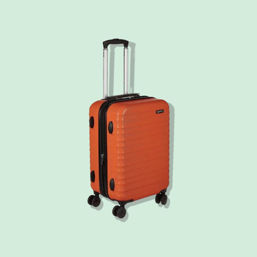 Color red tiny suitcase 
