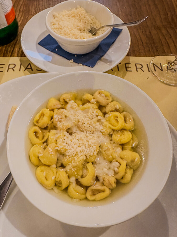 Tortellini in Brodo, a traditional dish in Bologna