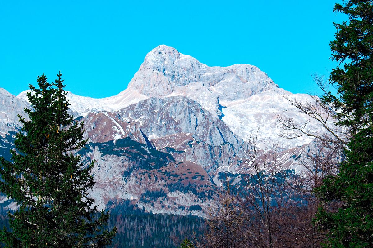 Stunning view of Triglav Peak from Mount Vogel in Triglav National Park, Slovenia