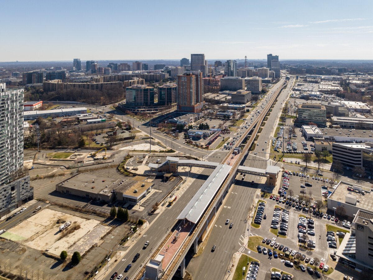 Aerial view of Tysons, Virginia