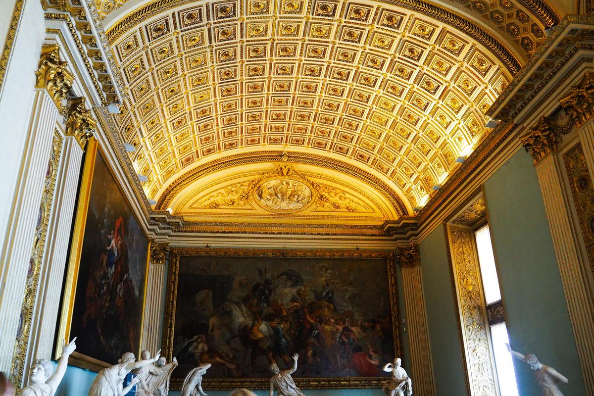 Uffizi Gallery interior with Baroque architecture and Renaissance art