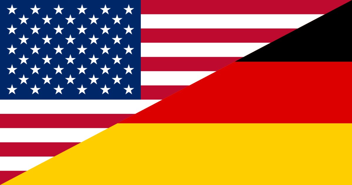 United States and Germany Fllag