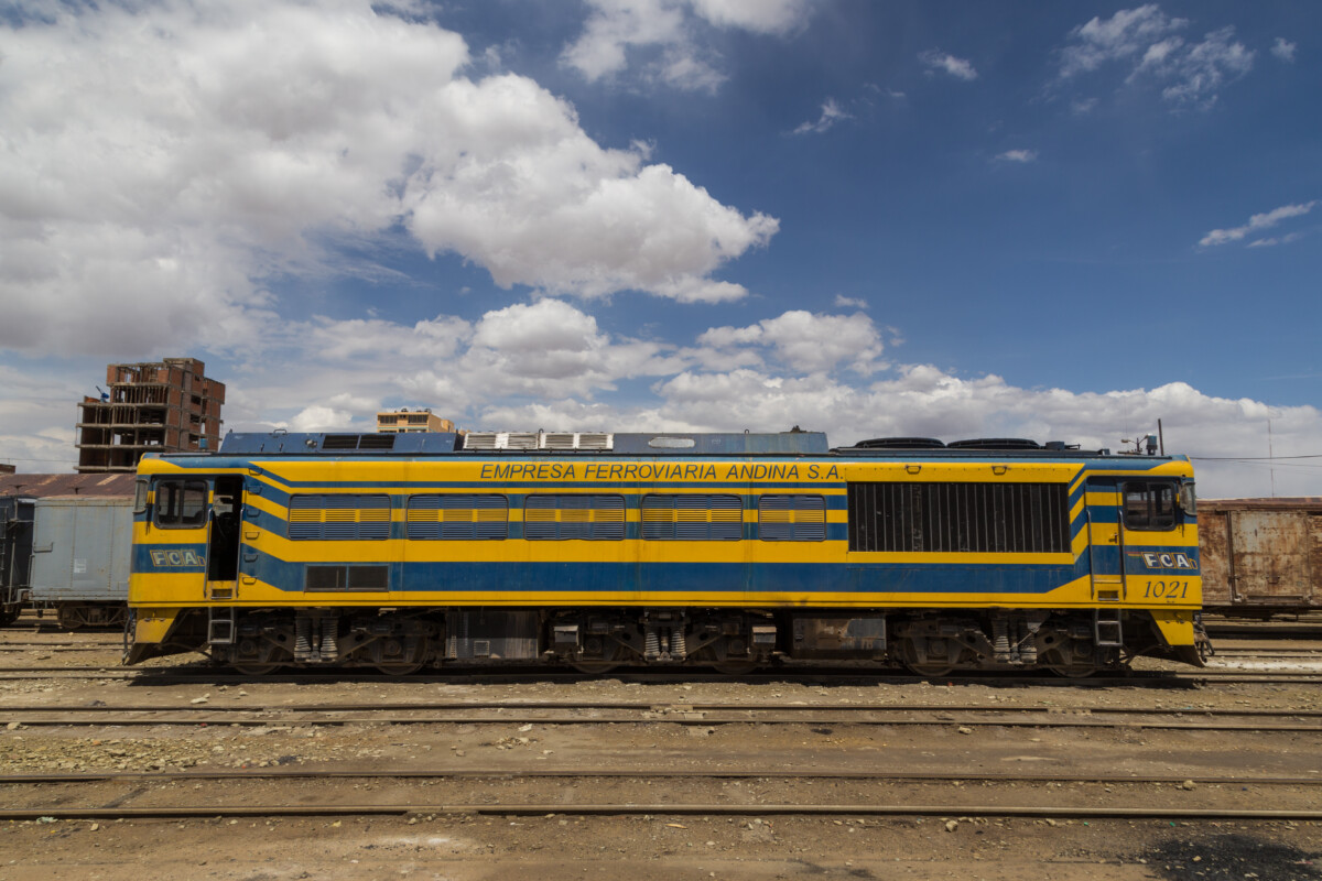 Train at the train station in Uyuni, southwest Bolivia