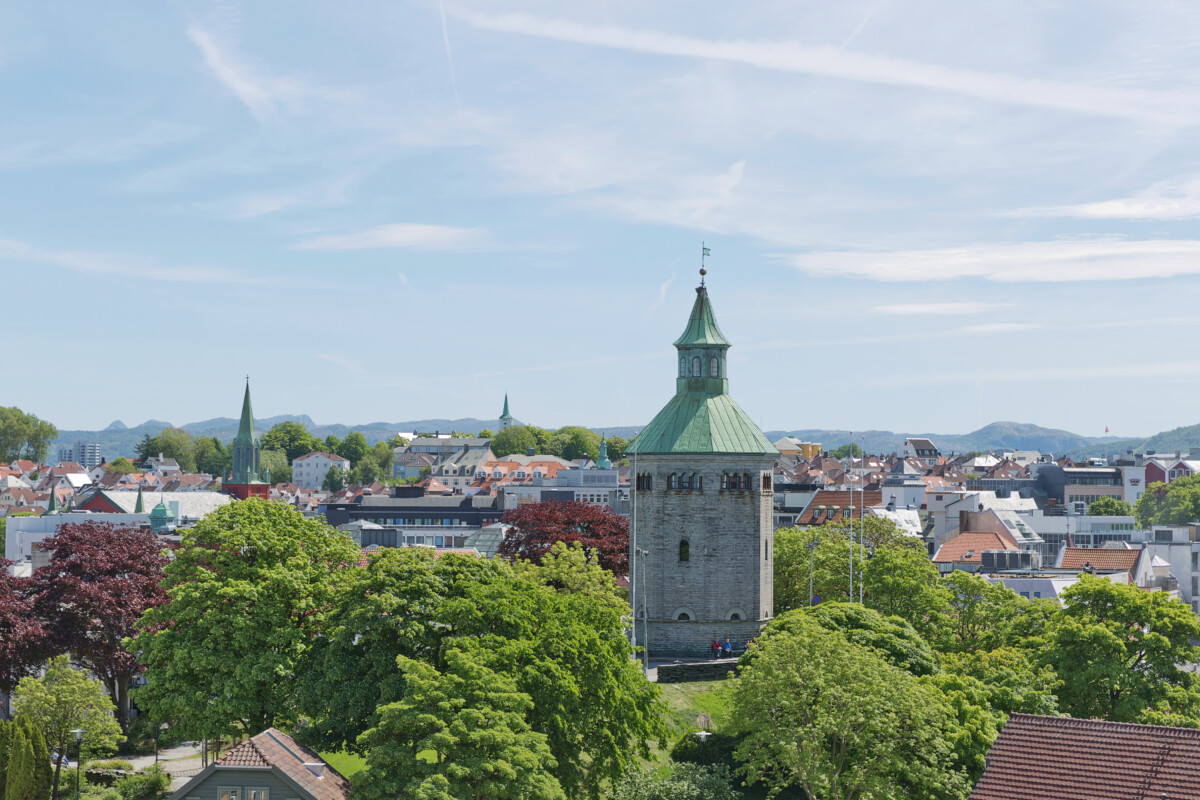 Valberget Utsiktspunktand Stavanger, Norway cityscape