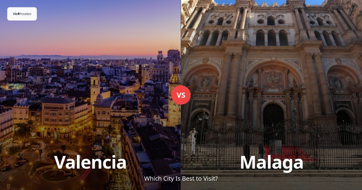 Valencia vs Malaga: Which Spanish Coastal City is Better to Visit in 2025? comparison - ViaTravelers Travel Guide