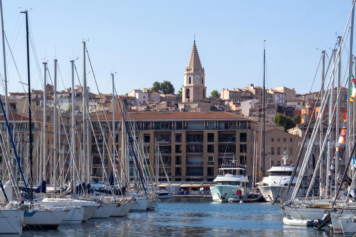 Vieux-Port de Marseille, France: Historic port with yachts and scenic architecture