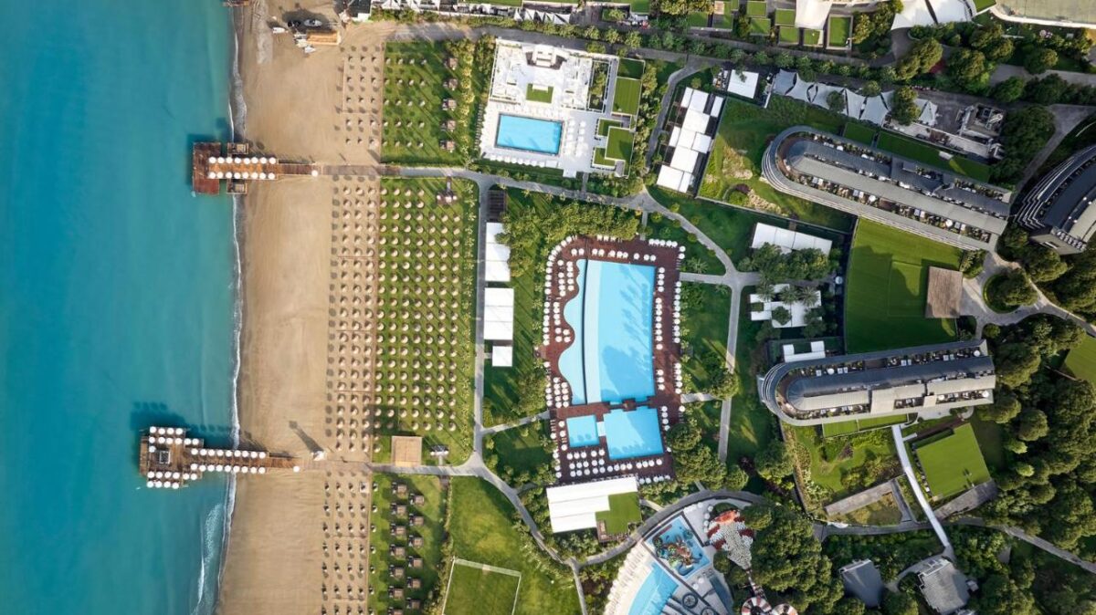 Aerial view of the Voyage Belek Golf & Spa in Turkey