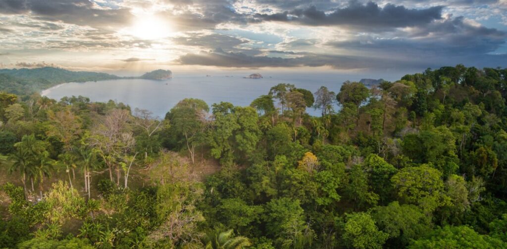 View over Wafers Bay on Cocos Island, Costa Rica