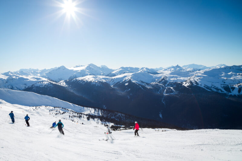 Skiers in Whistler Blackcomb, Canada Hill