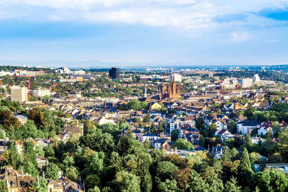 Aerial view of Wiesbaden, Germany