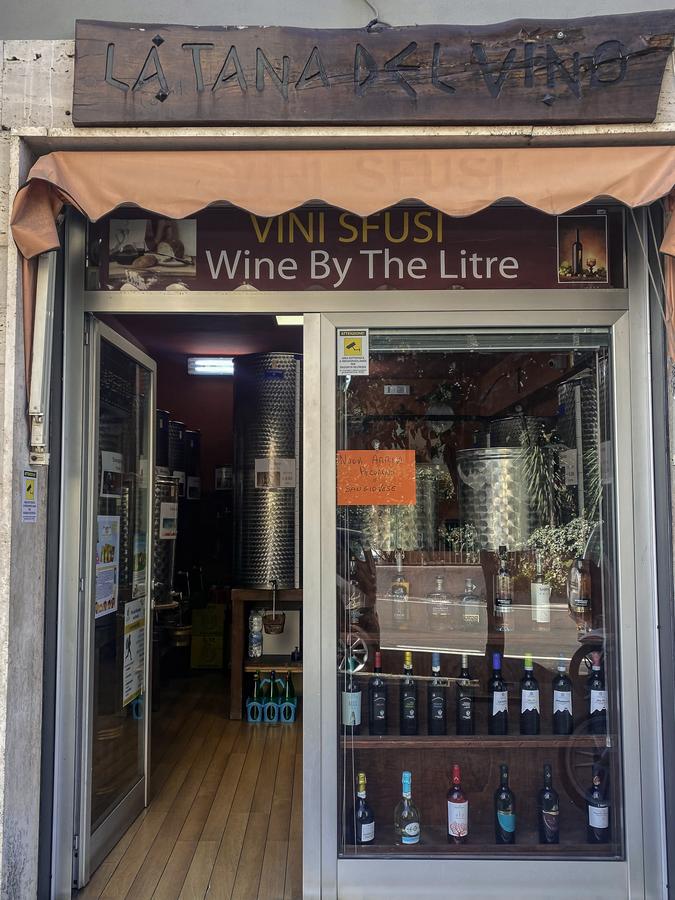 Bulk wine offerings at a traditional winery in Sorrento, Italy - wine by the liter in Sorrento