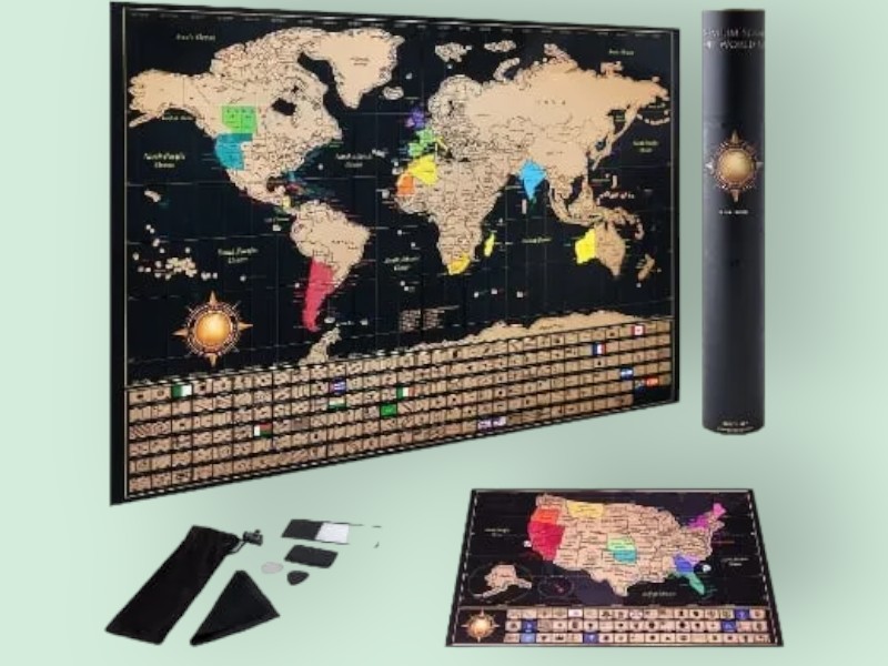 Scratch Off World Map Poster