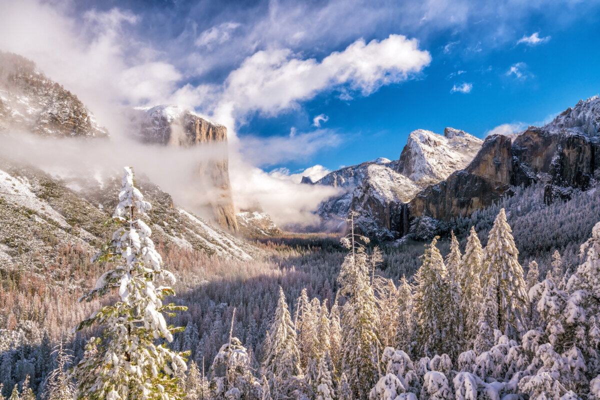 Winter in Yosemite National Park Valley