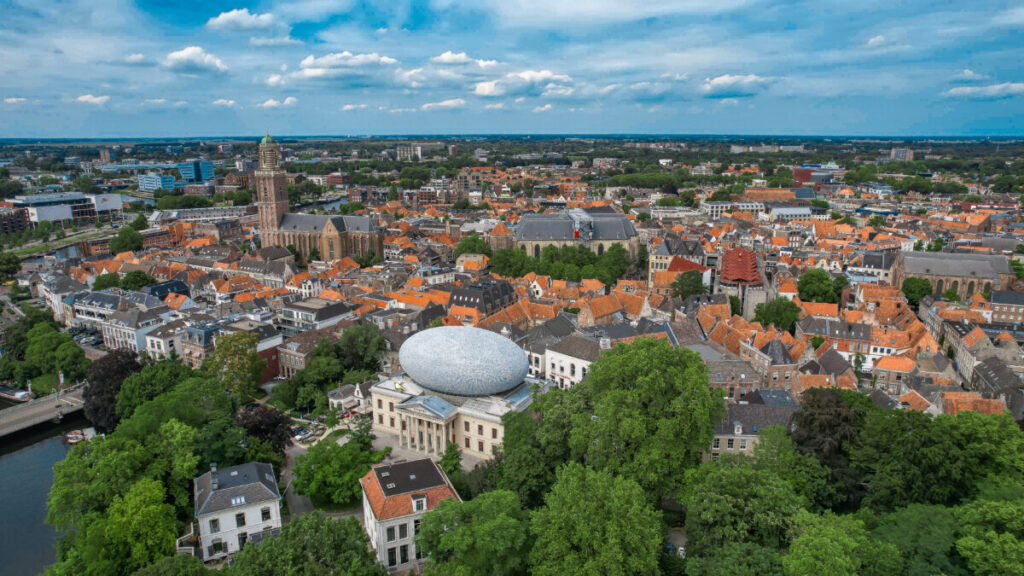 Aerial View of Zwolle, Netherlands